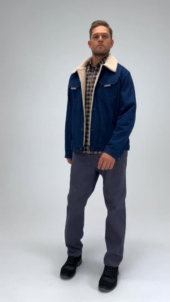 Куртка КОТКРУТ (KOTKRUT) Джинс деним, с мехом